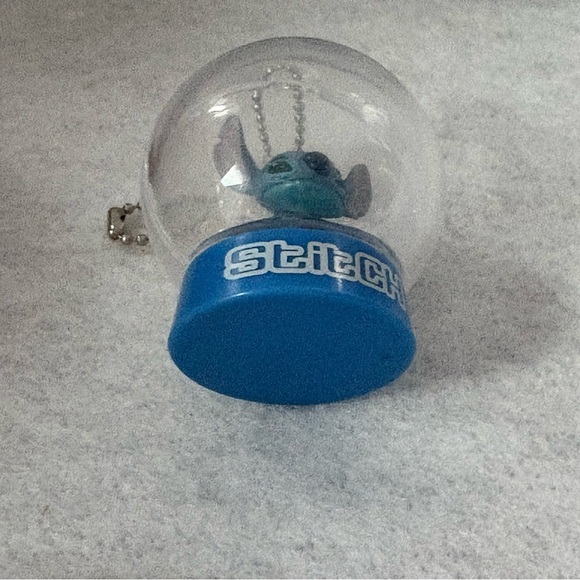 Set of 3 STITCH Snow Globe Keychain Puffy Charm Gashapon Figure Disney Japan - Picture 9 of 12